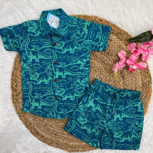 Boys  Cotton Shirt And Shorts set