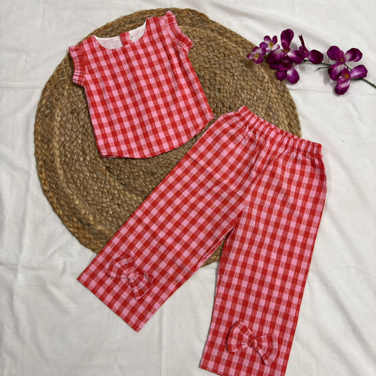 Girls Cotton Pant Co-ord Set
