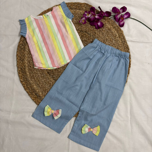 Girls Cotton Pant Co-ord Set