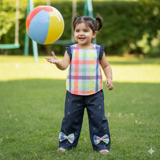 Girls Cotton Pant Co-ord Set