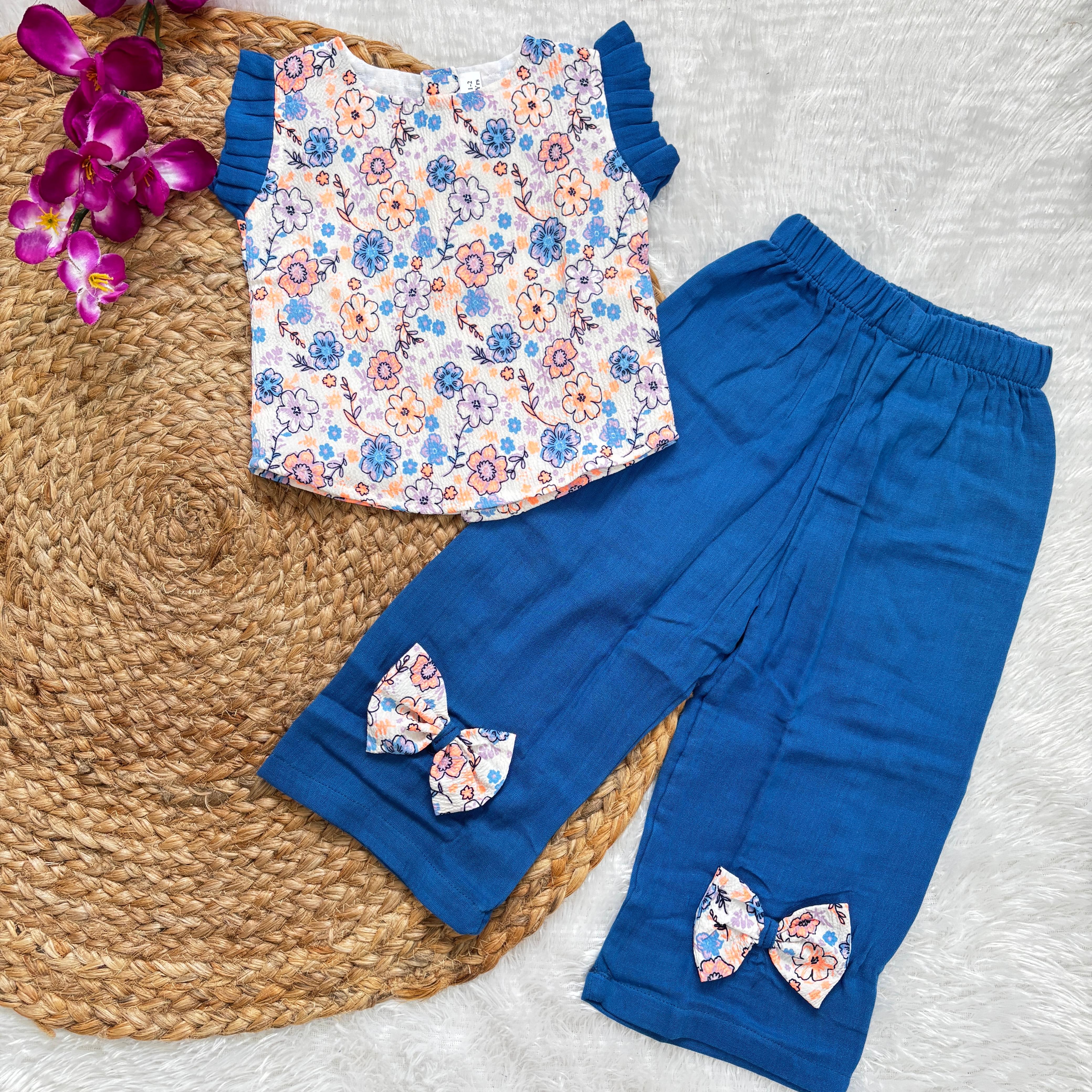 Girls Cotton Pant Co-ord Set