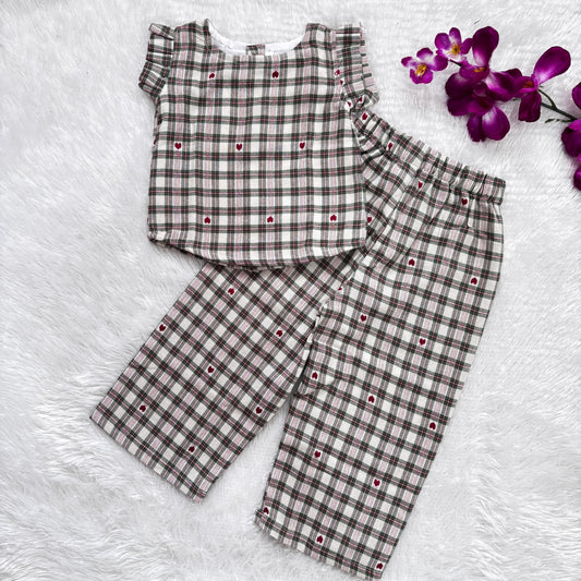 Girls Cotton Pant Co-ord Set