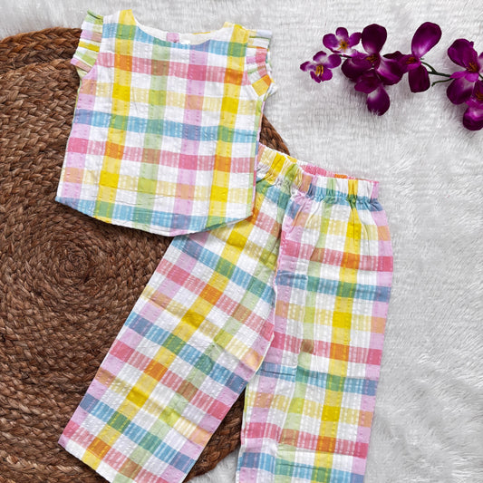 Girls Cotton Pant Co-ord Set