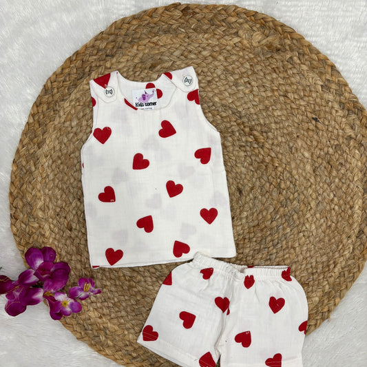 Muslin Vest and Shorts Set Double Layer DL01