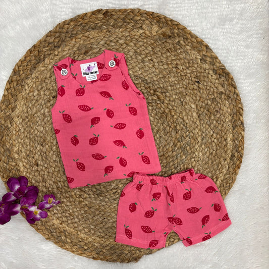 Muslin Vest and Shorts Set Double Layer DL01