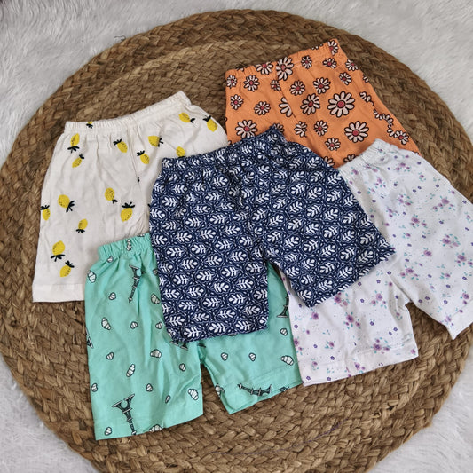 Shorts Combo 6 to 12 months (5 pcs pack)