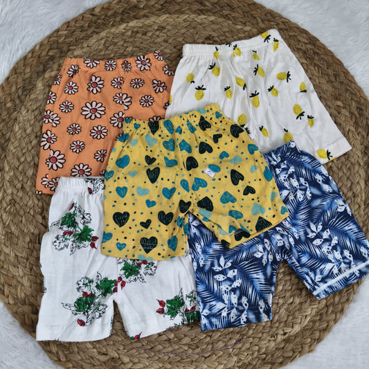 Shorts Combo 6 to 12 months (5 pcs pack)