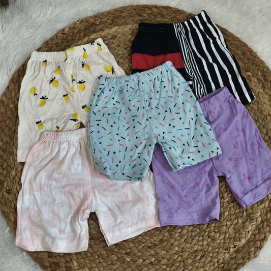 Shorts Combo 6 to 12 months (5 pcs pack)