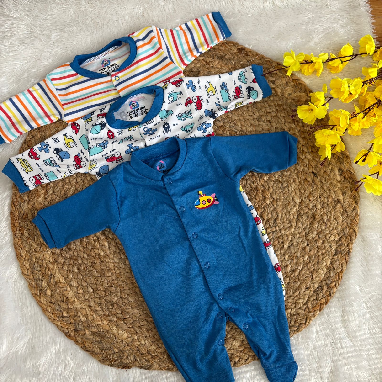 Branded baby sleepsuits Pack of 3 SL01