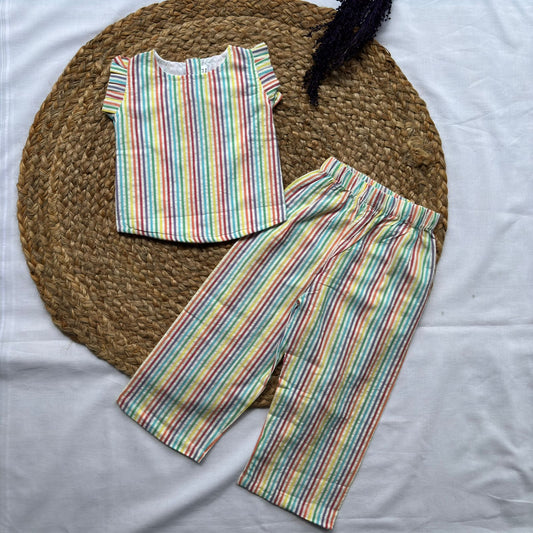 Girls Cotton Pant Co-ord Set