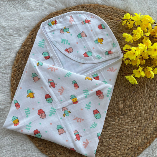 Baby muslin premium cap towel MN01