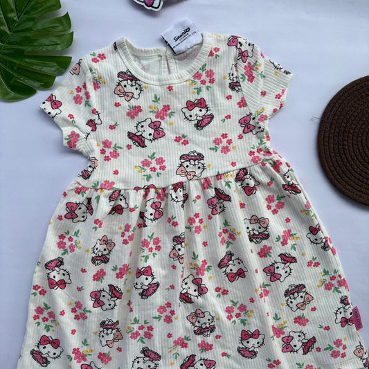 Baby Knitted Frocks with Back Button CF01