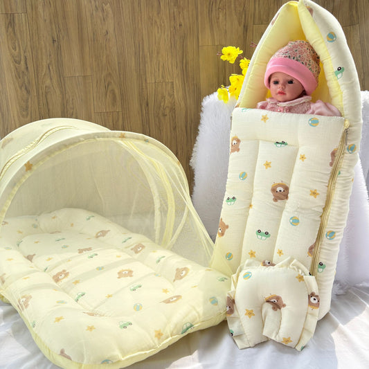 Baby Muslin Mosquito Net Bed and Carry Bed Combo MN01