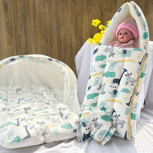 Baby Muslin Mosquito Net Bed and Carry Bed Combo MN01