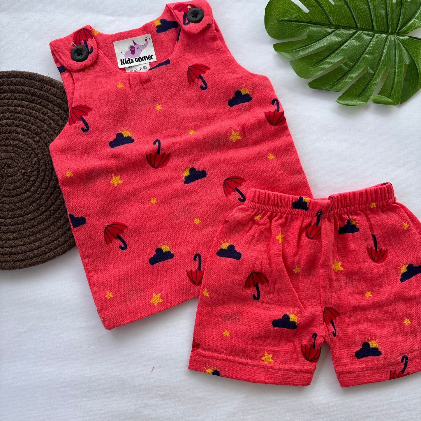 Muslin Vest and Shorts Set Double Layer DL01