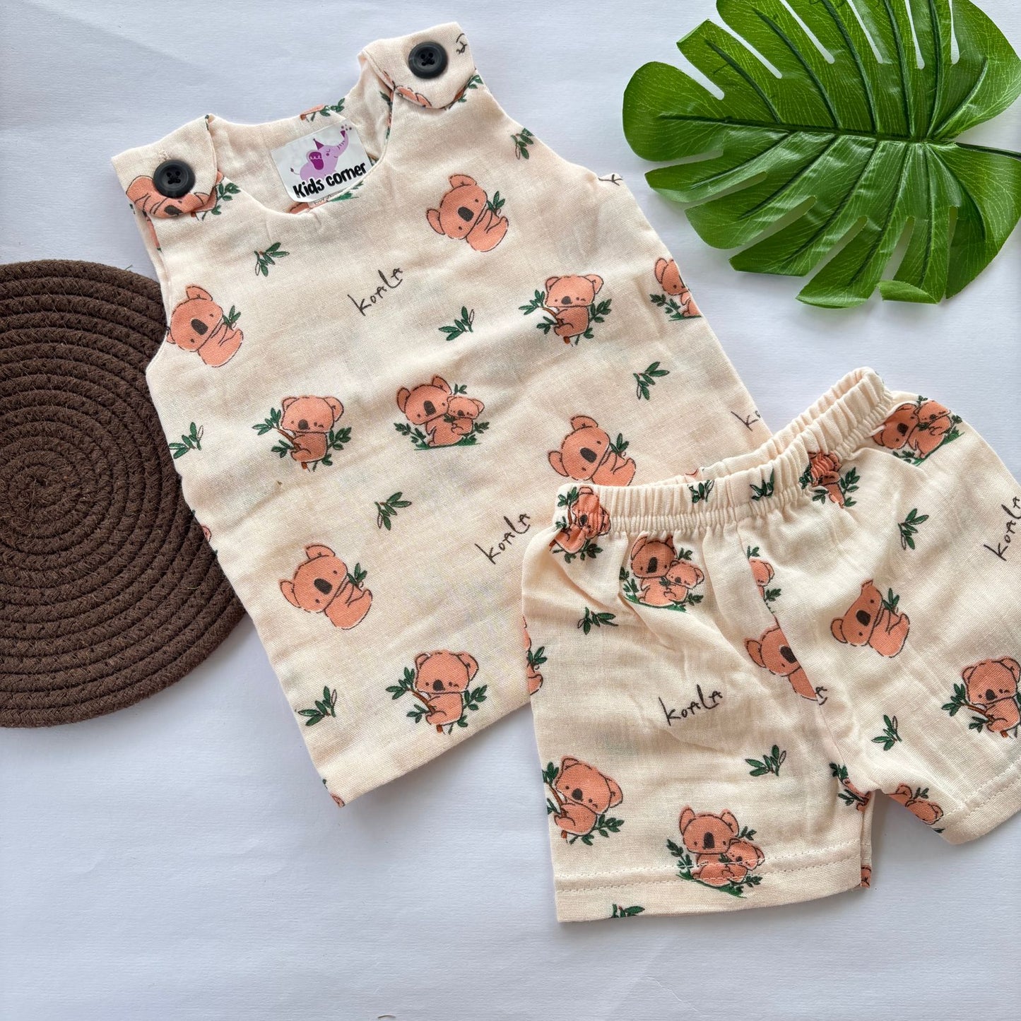 Muslin Vest and Shorts Set Double Layer DL01