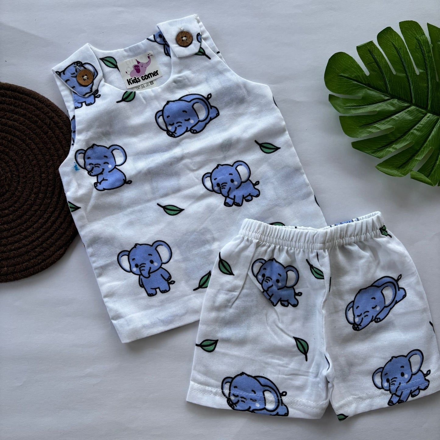 Muslin Vest and Shorts Set Double Layer DL01