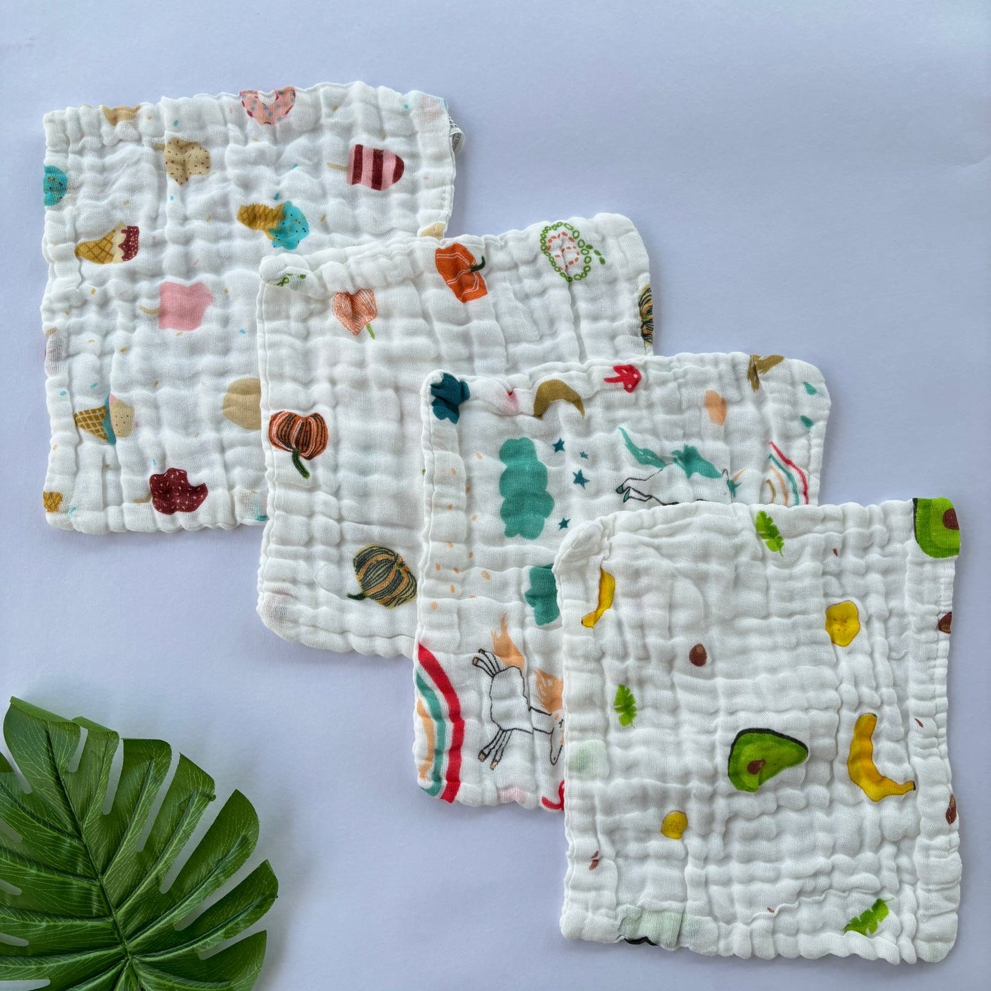 Muslin 6 Layer premium Wash Clothes( Pack of 4)