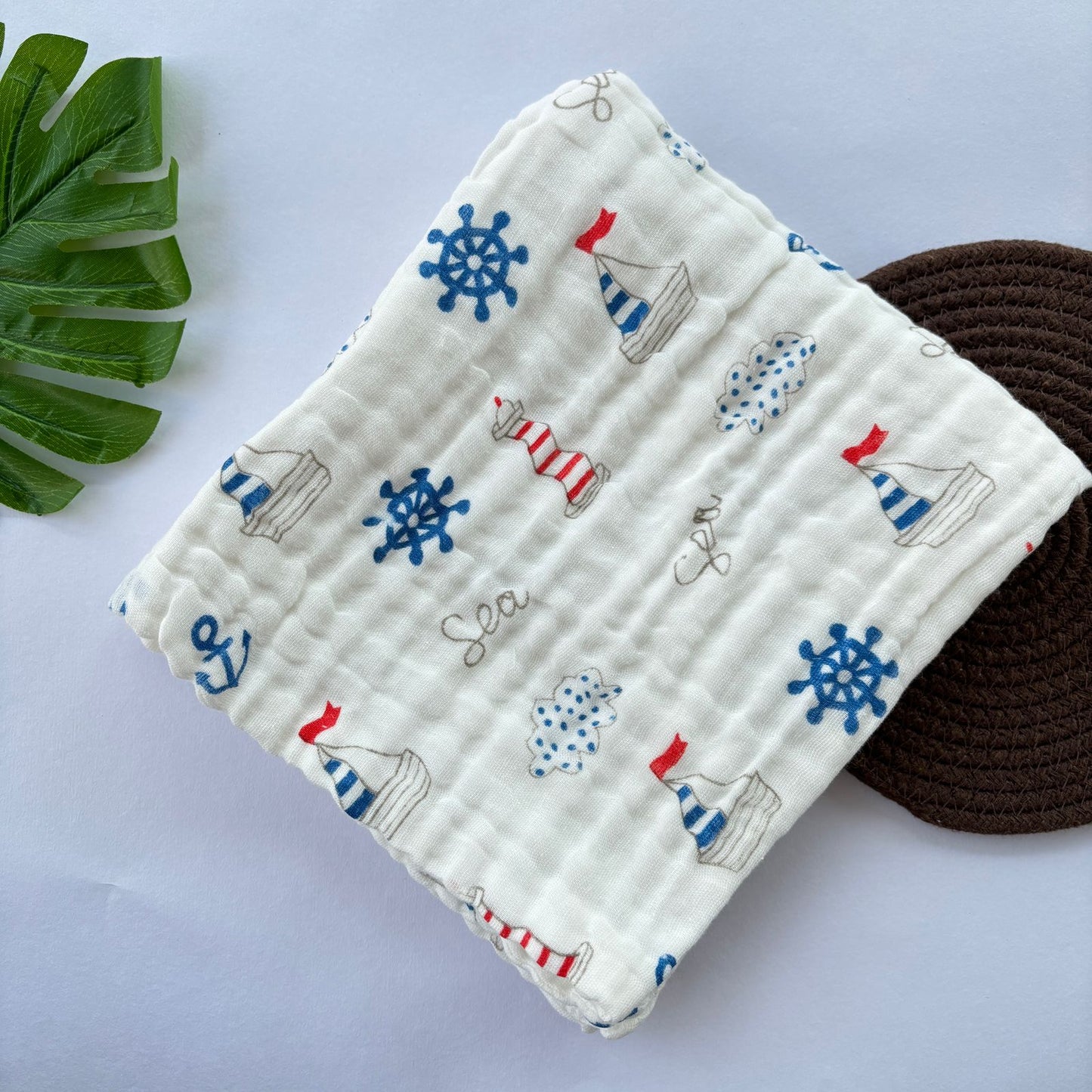 Muslin Crinkled  6 Layer Bath Towel MN01