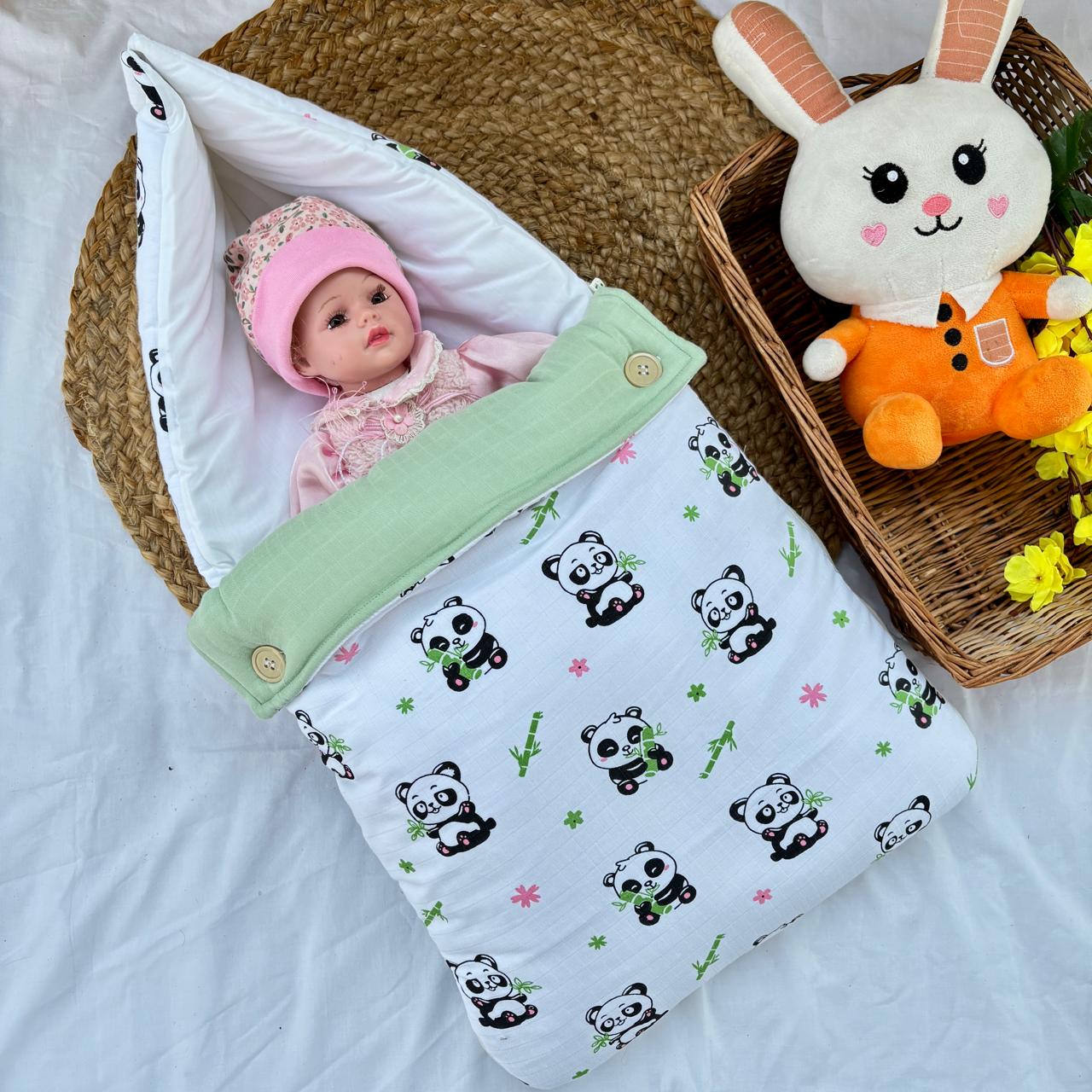Baby Muslin Carry Bed Panda Print MN01