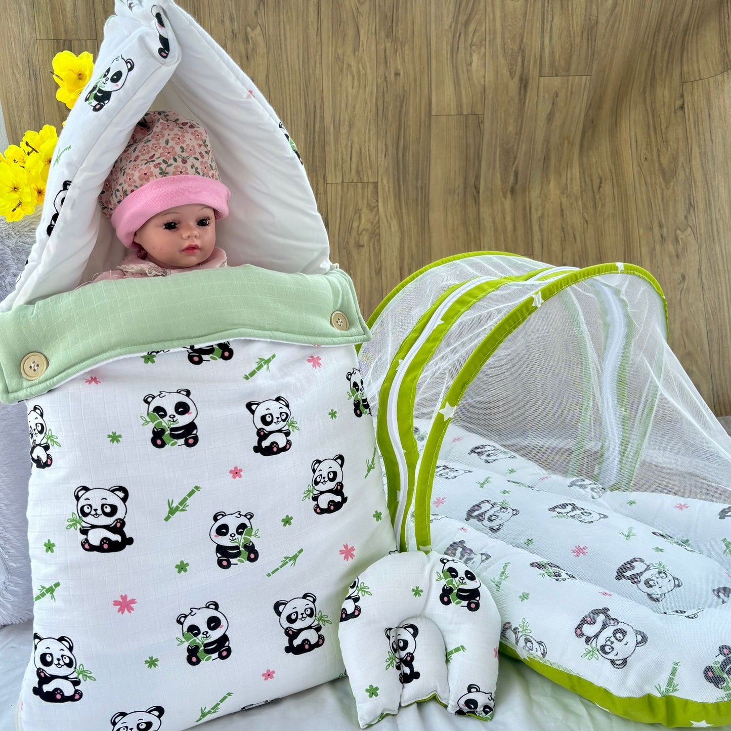 Baby Muslin Mosquito Net Bed and Carry Bed Combo MN01