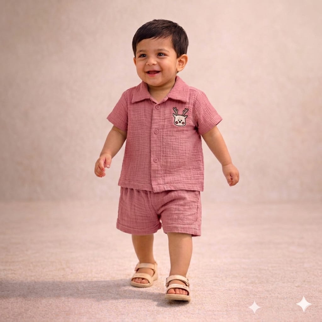 Muslin Double Layer Unisex co-ord set DL01
