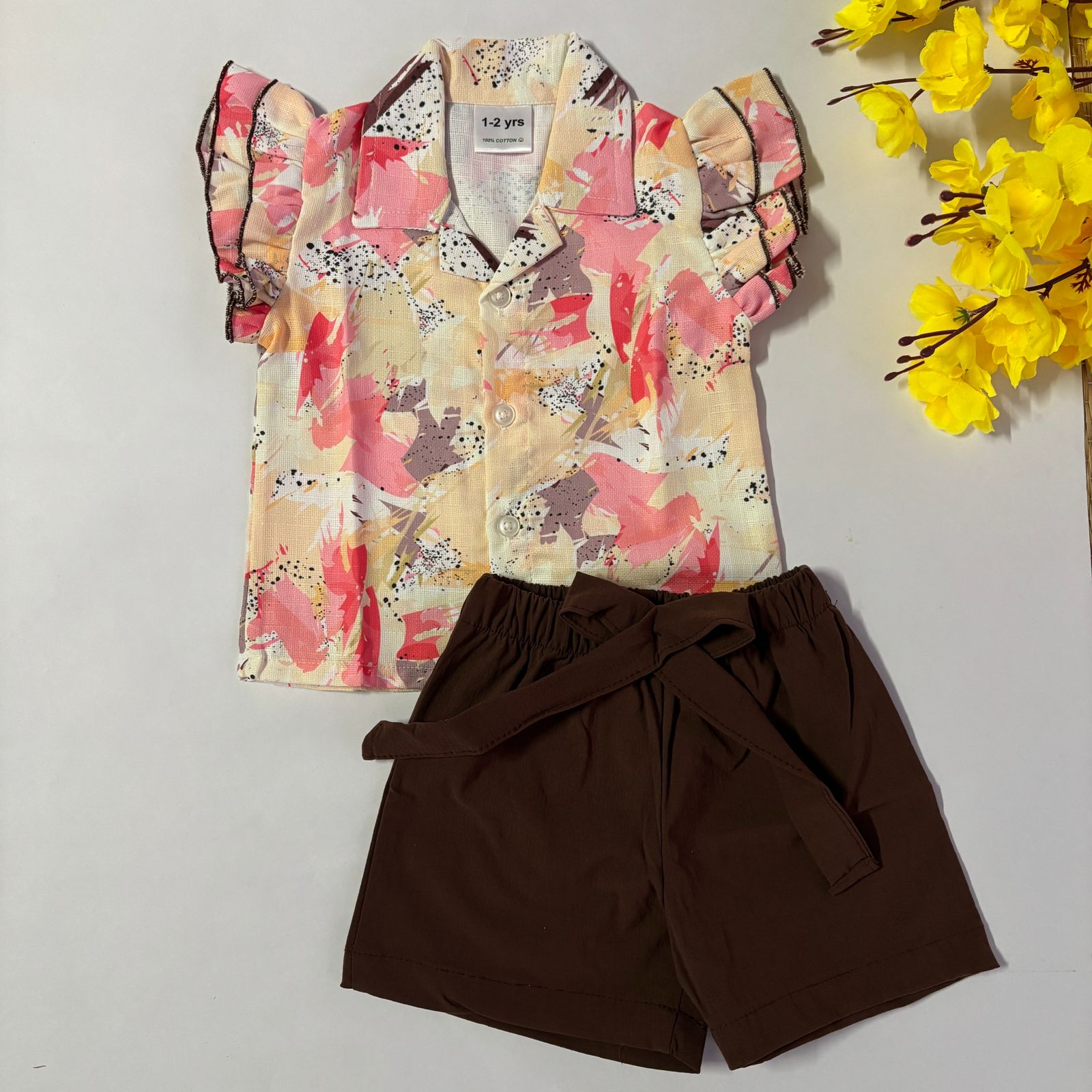 Girls Cotton Shorts Set