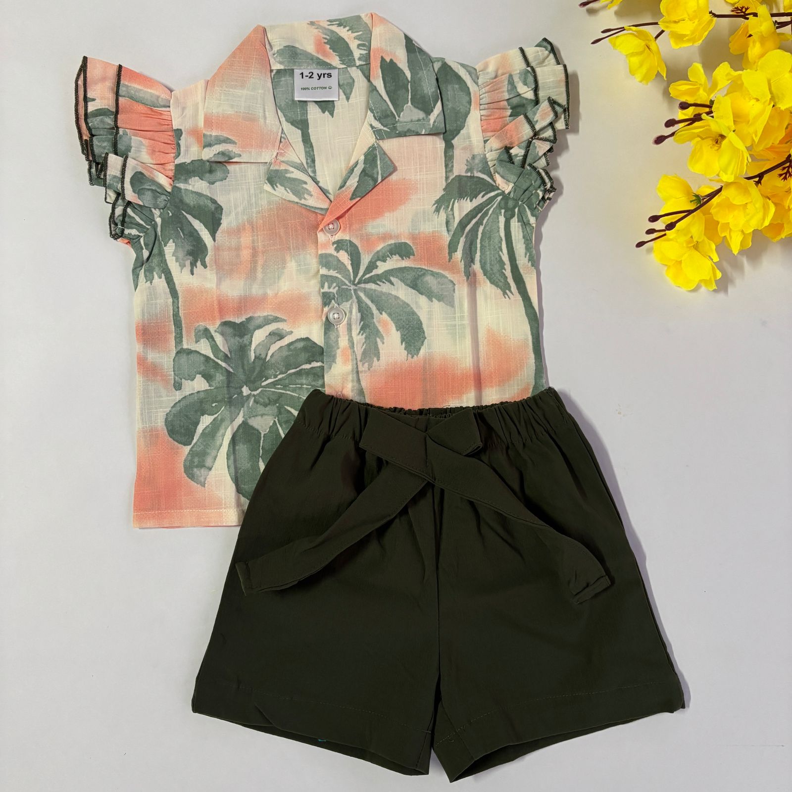 Girls Cotton Shorts Set