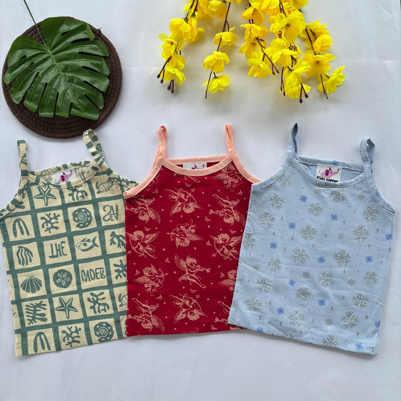 Girls 3 Pcs Spaghetti T-Shirt Lp01