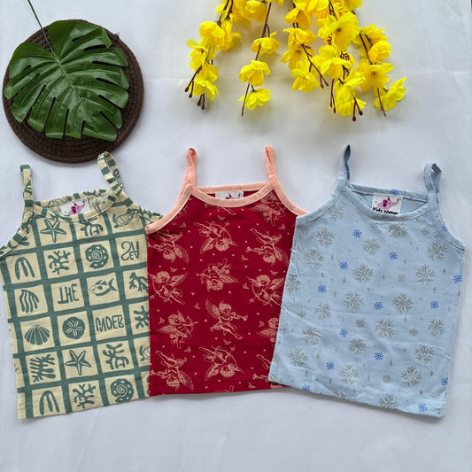 Girls 3 Pcs Spaghetti T-Shirt Lp01