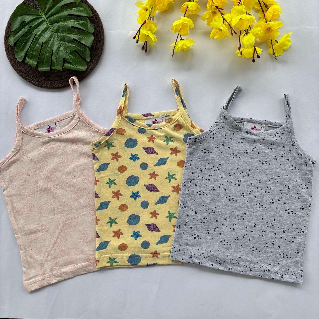 Girls 3 Pcs Spaghetti T-Shirt Lp01