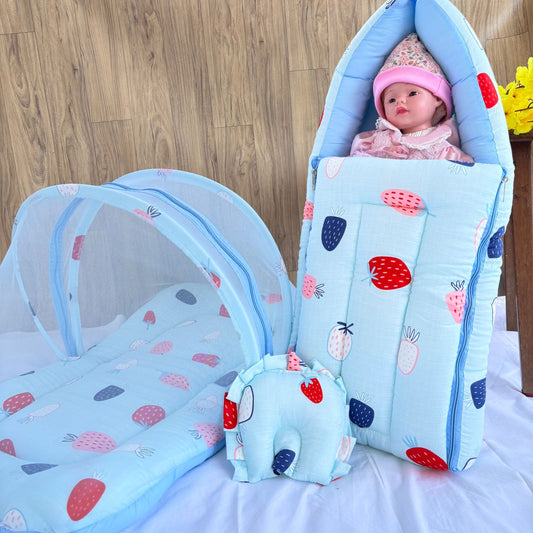 Baby Muslin Mosquito Net Bed and Carry Bed Combo MN01