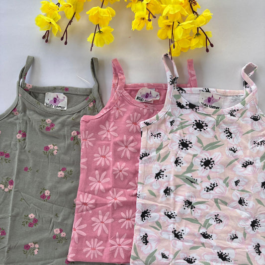 Girls 3 Pcs Spaghetti T-Shirt Lp01