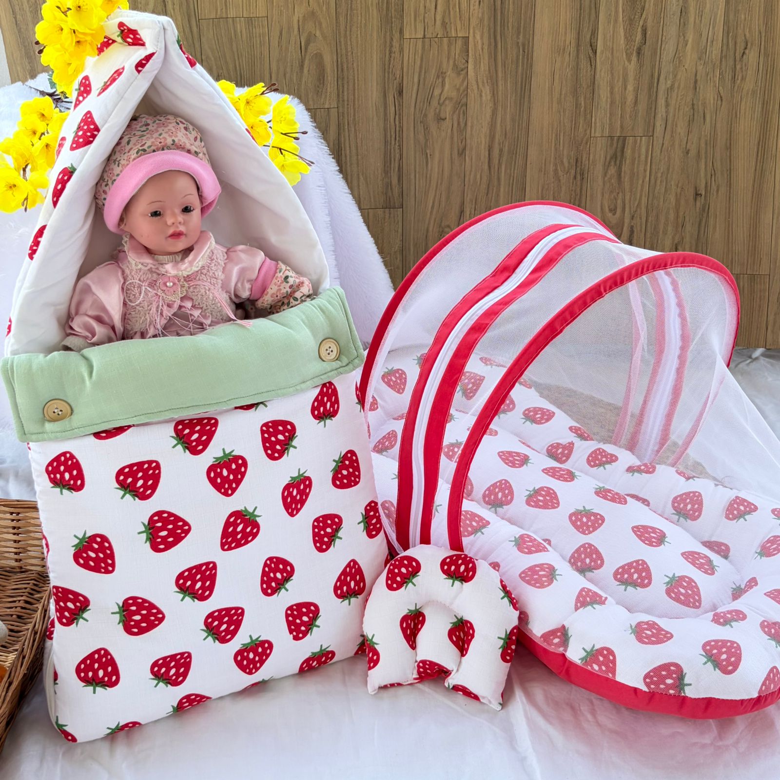 Baby Muslin Mosquito Net Bed and Carry Bed Combo MN01