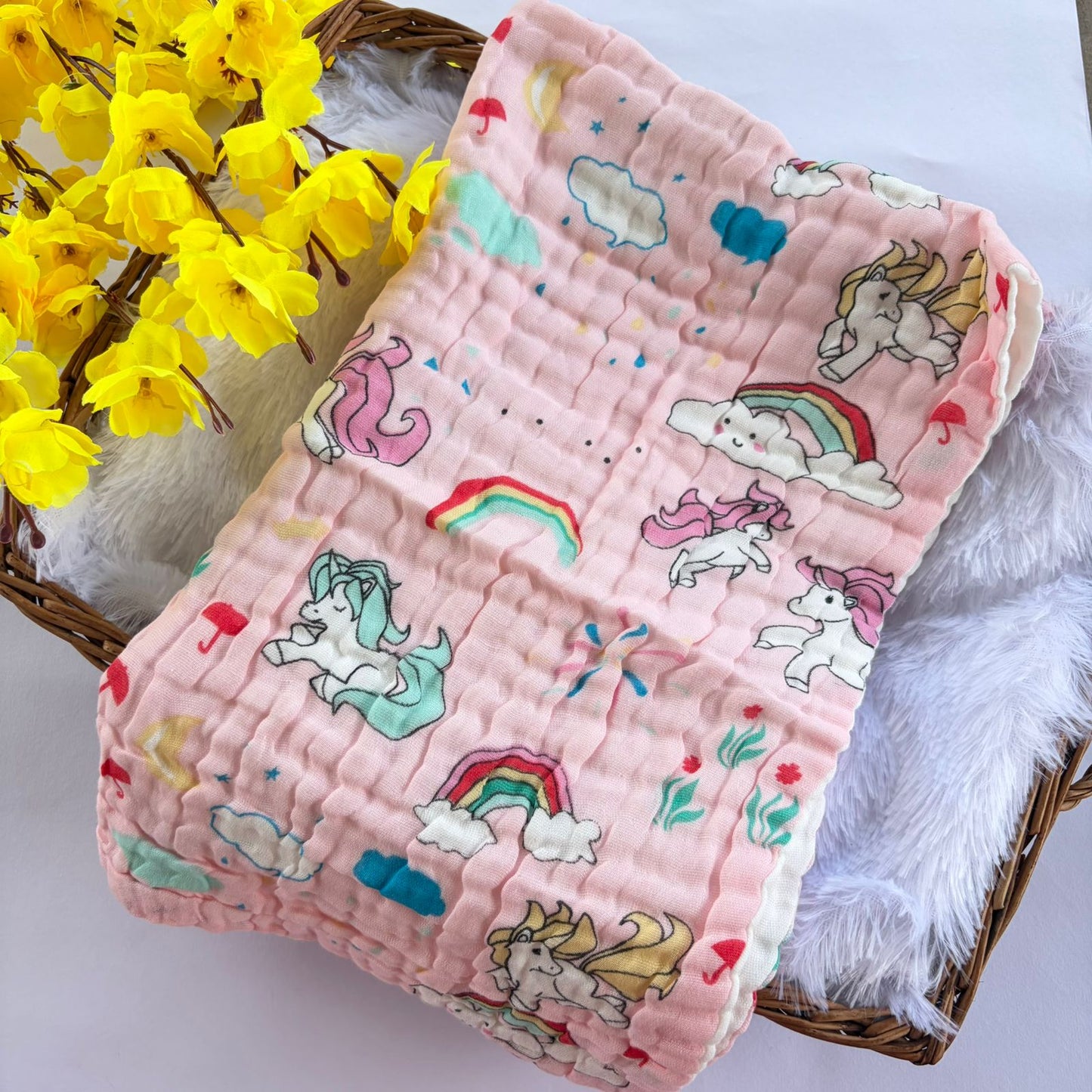 Muslin Crinkled  6 Layer Bath Towel MN01