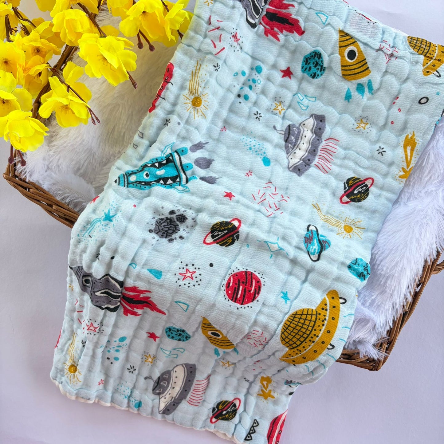 Muslin Crinkled  6 Layer Bath Towel MN01