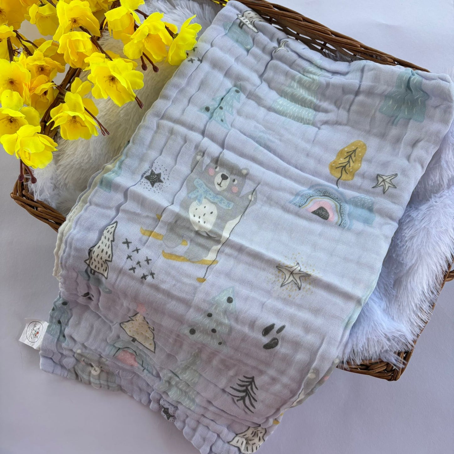Muslin Crinkled  6 Layer Bath Towel MN01