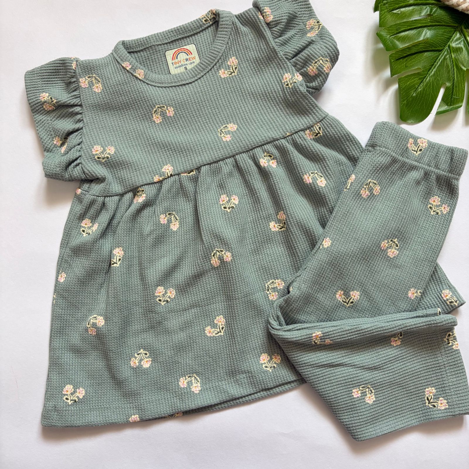 Girls Waffle knit Co-Ord Set FC01