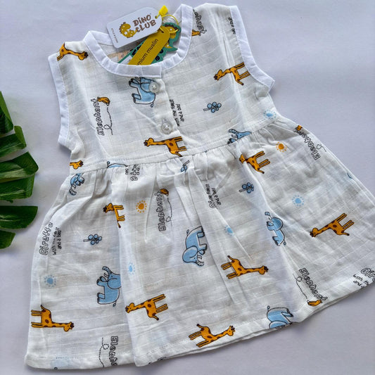 Muslin Frocks Front Open Button MN01