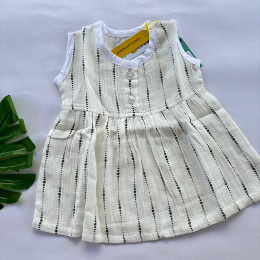 Muslin Frocks Front Open Button MN01