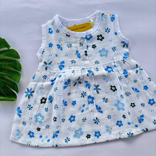 Muslin Frocks Front Open Button MN01