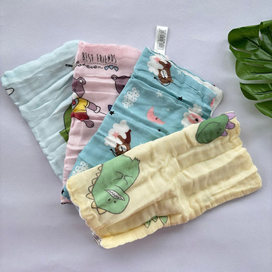 Muslin 6 Layer premium Wash Clothes( Pack of 4)