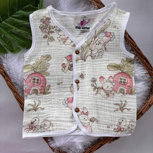 Muslin Crinkled Button jablas MN01