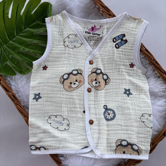 Muslin Crinkled Button jablas MN01