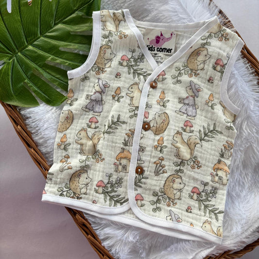 Muslin Crinkled Button jablas MN01