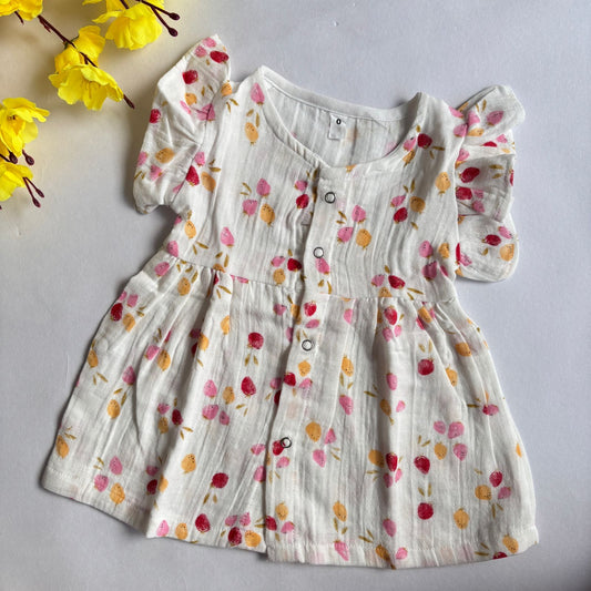 Muslin Frocks Front Open Button MN01