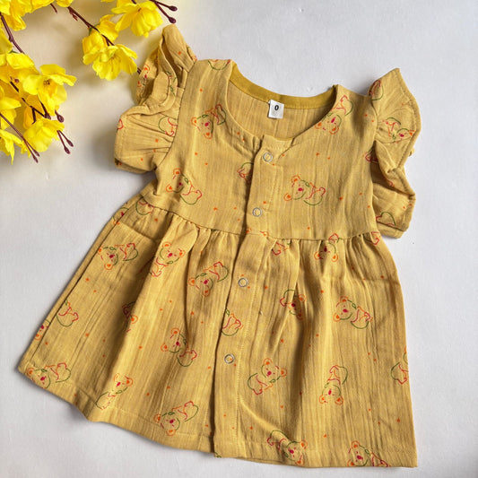 Muslin Frocks Front Open Button MN01