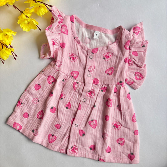 Muslin Frocks Front Open Button MN01