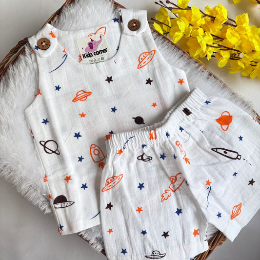 Muslin Vest and Shorts Set Double Layer DL01