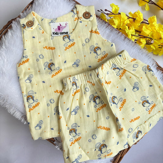 Muslin Vest and Shorts Set Double Layer DL01